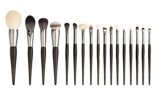 17PCS Professional Luxury High Quality Daily Ebony Handle with Bag Full Makeup Brushes Set